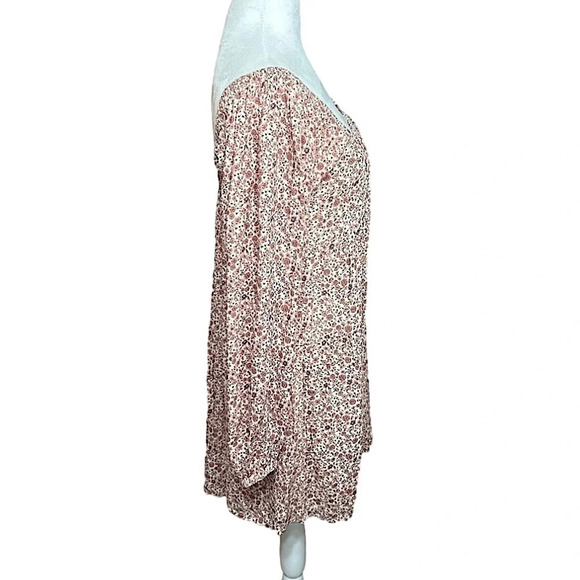 En Créme babydoll boho dress long sleeve, square neck, tiered, floral sz small - Picture 5 of 13